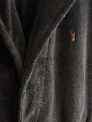 Slate Grey Supersoft Hooded Dressing Gown - Image 5 of 5
