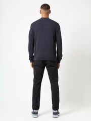French Connection Navy Blue Navy Blue Zip Up Contrast Stitch Cardigan - Image 2 of 4