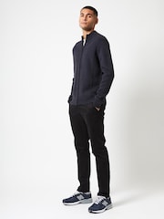 French Connection Navy Blue Navy Blue Zip Up Contrast Stitch Cardigan - Image 3 of 4