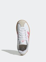 adidas White/Pink Junior Sportswear VL Court Trainers - Image 5 of 8
