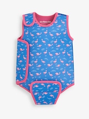 Flamenco en azul - JoJo Maman Bébé Estampado Traje de neopreno para bebés - Imagen 1 de 4