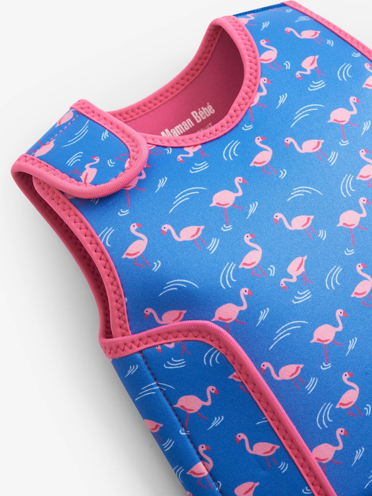 Flamenco en azul - JoJo Maman Bébé Estampado Traje de neopreno para bebés - Imagen 4 de 4