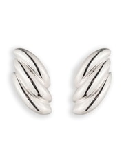 Lauren Ralph Lauren Silver Tone Puffy Stud Earrings - Image 1 of 2