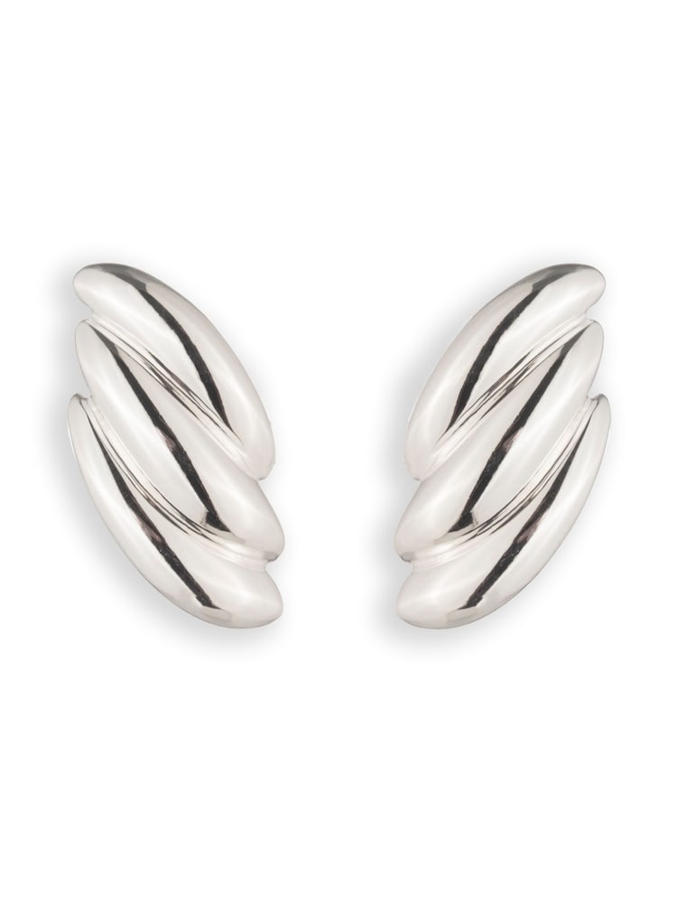 Lauren Ralph Lauren Silver Tone Puffy Stud Earrings - Image 1 of 2