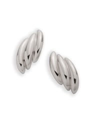 Lauren Ralph Lauren Silver Tone Puffy Stud Earrings - Image 2 of 2