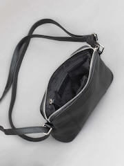 Lakeland Leather Black Alston Curved Cross-Body Bag - Image 6 of 6