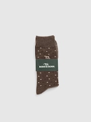 Rodd & Gunn Brown Seacliff Multi Socks 3 Pack - Image 2 of 3