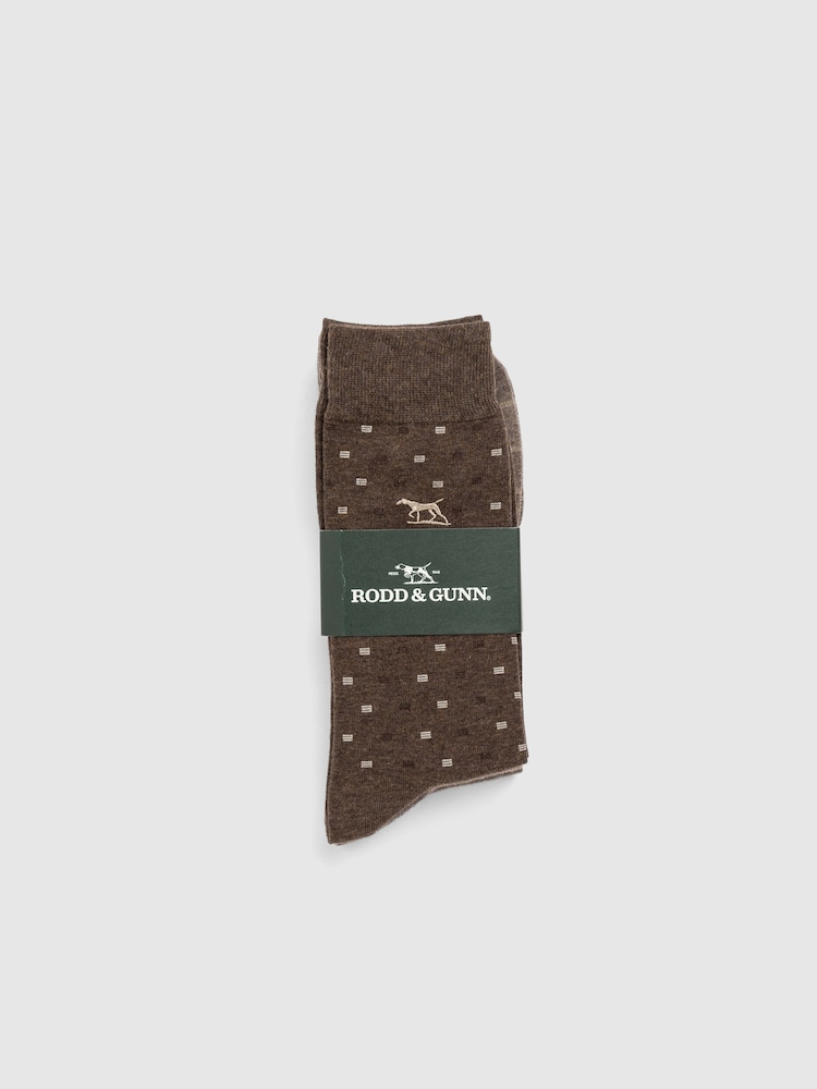Rodd & Gunn Brown Seacliff Multi Socks 3 Pack - Image 2 of 3 Rodd & Gunn Brown Seacliff Multi Socks 3 Pack - Image 2 of 3