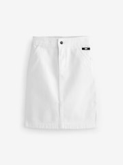 DKNY Denim Midi White Skirt - Image 1 of 2