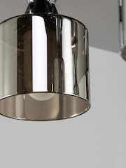 BHS Chrome Taurus 4lt Flush Ceiling Light - Image 2 of 4