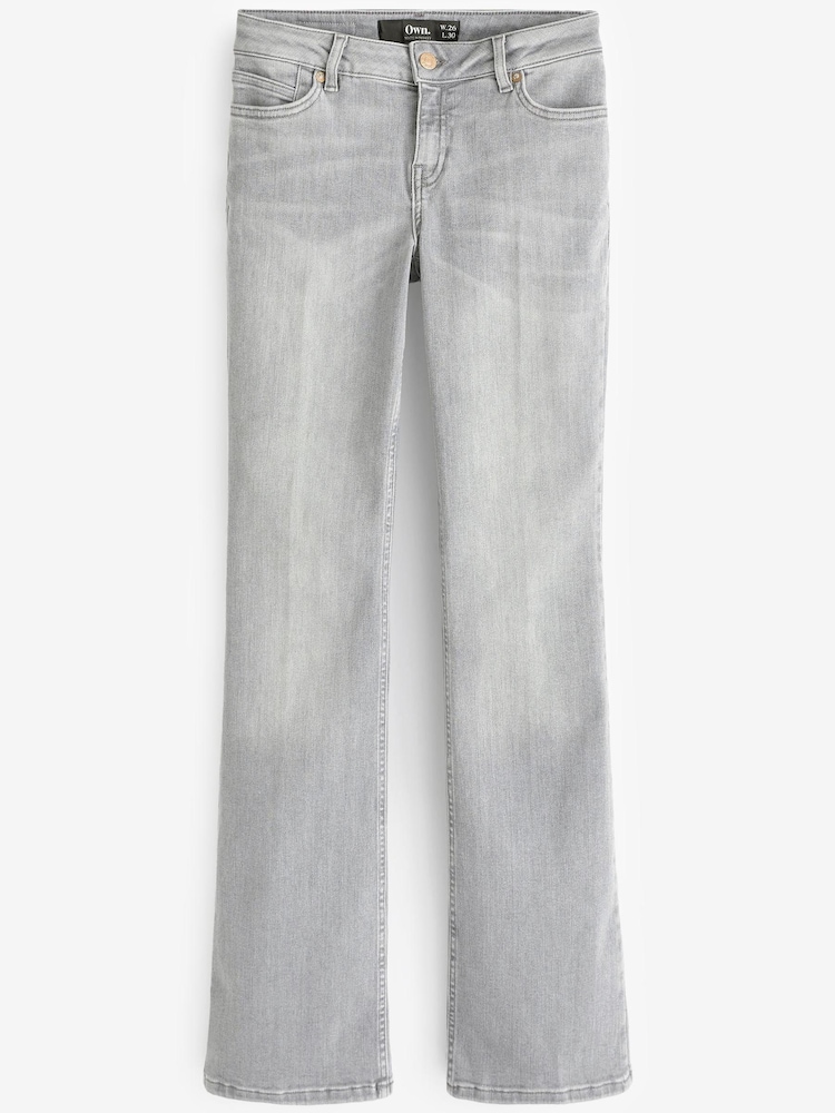 Grey Low Rise Stretch Flare Jeans - Image 1 of 1
