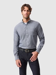 Rodd & Gunn Grey Barrhill Sports Fit Shirt - Image 1 of 6