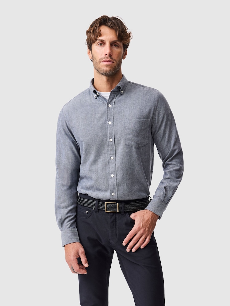 Rodd & Gunn Grey Barrhill Sports Fit Shirt - Image 1 of 6 Rodd & Gunn Grey Barrhill Sports Fit Shirt - Image 1 of 6