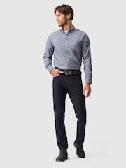 Rodd & Gunn Grey Barrhill Sports Fit Shirt - Image 3 of 6