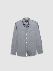 Rodd & Gunn Grey Barrhill Sports Fit Shirt - Image 5 of 6
