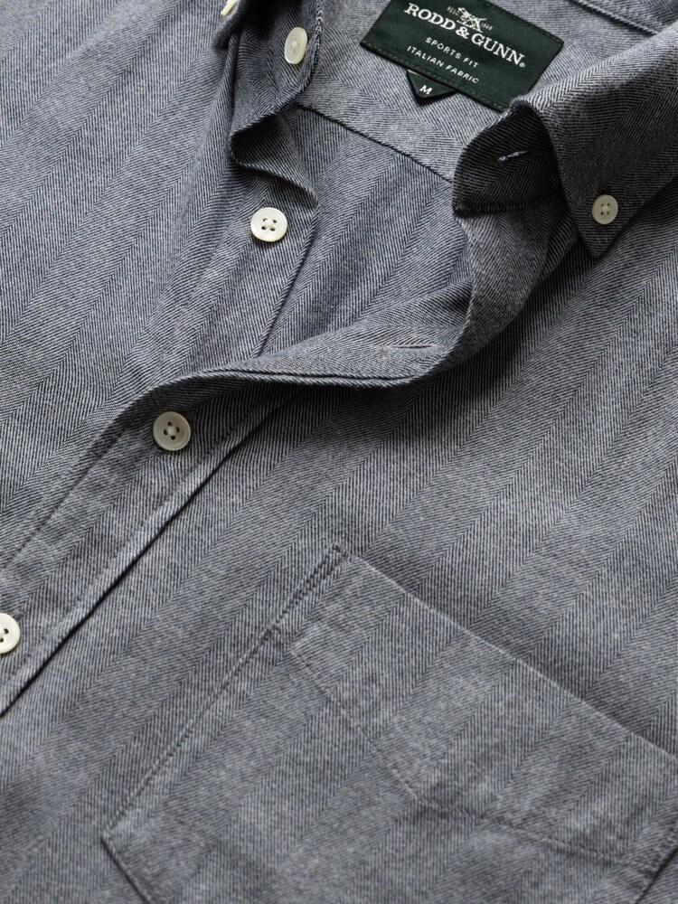 Rodd & Gunn Grey Barrhill Sports Fit Shirt - Image 6 of 6 Rodd & Gunn Grey Barrhill Sports Fit Shirt - Image 6 of 6