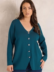 Evans Green Premium Button Cardigan - Image 1 of 6