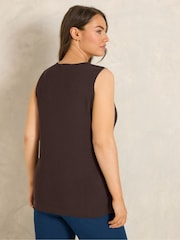 Evans Brown Knitted Waistcoat - Image 3 of 5