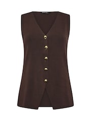 Evans Brown Knitted Waistcoat - Image 4 of 5