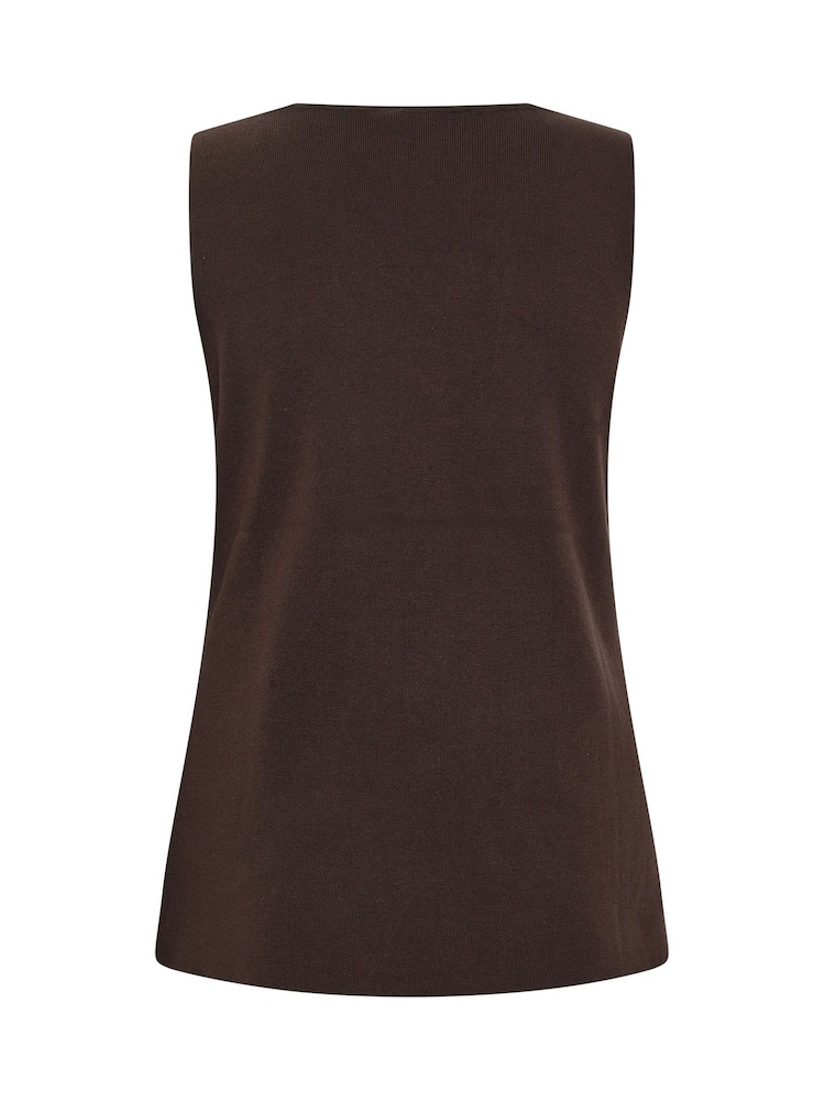 Evans Brown Knitted Waistcoat - Image 5 of 5