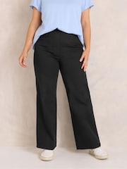 Evans Black Wide Leg Jeggings - Image 1 of 6