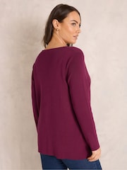 Evans Red Premium Button Cardigan - Image 3 of 6