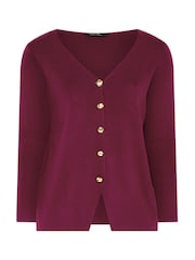 Evans Red Premium Button Cardigan - Image 5 of 6