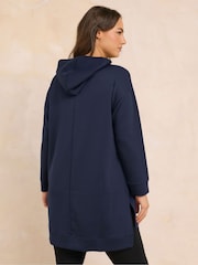 Evans Blue Luxe Drawstring Hoodie - Image 3 of 4
