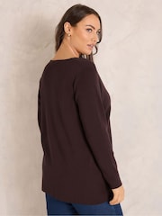 Evans Brown Premium Button Cardigan - Image 3 of 6