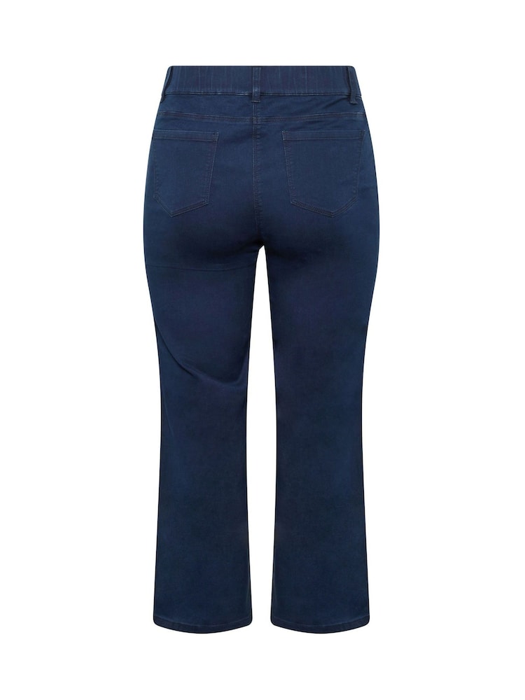 Evans Indigo Blue Wide Leg Jeggings - Image 6 of 6 Evans Indigo Blue Wide Leg Jeggings - Image 6 of 6