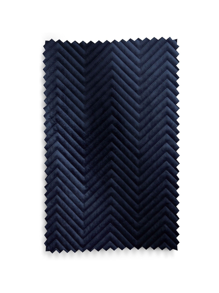 Navy Blue Madison Blackout/Thermal Eyelet Curtains - Image 6 of 7