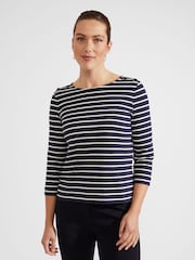 Hobbs Blue Tafara 100% Cotton Top - Image 1 of 4