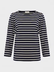 Hobbs Blue Tafara 100% Cotton Top - Image 4 of 4