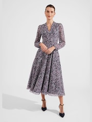 Hobbs Blue Petite Aurora Dress - Image 1 of 4
