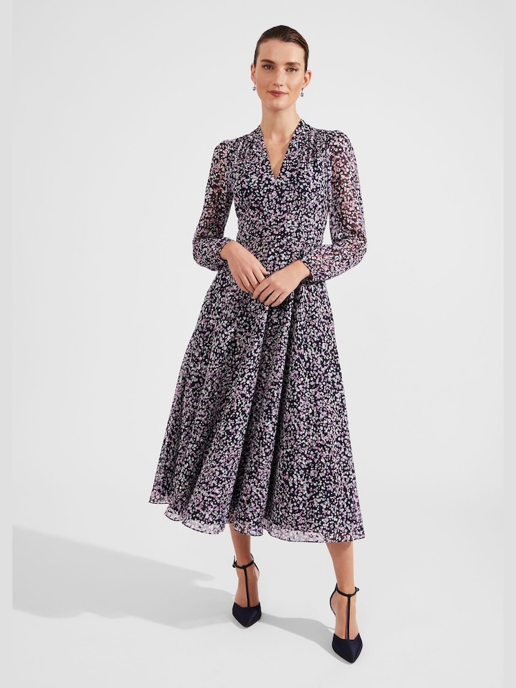 Hobbs Blue Petite Aurora Dress - Image 1 of 4