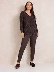 Evans Brown Skinny Jeggings - Image 2 of 6
