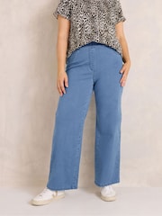 Evans Blue Wide Leg Jeggings - Image 1 of 6