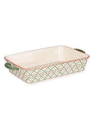 Cath Kidston Cream Christmas Rectangular Roaster - Image 2 of 4
