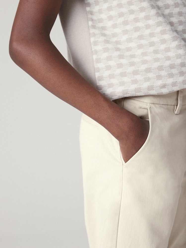 Ecru Neutral Regular Fit Stretch Chino Trousers (3-17yrs) - Image 3 of 6