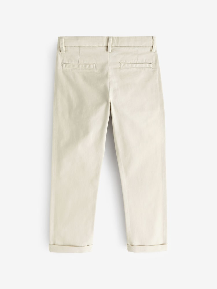 Ecru Neutral Regular Fit Stretch Chino Trousers (3-17yrs) - Image 5 of 6
