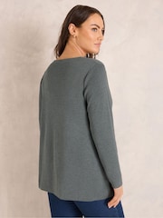 Evans Grey Premium Button Cardigan - Image 3 of 6