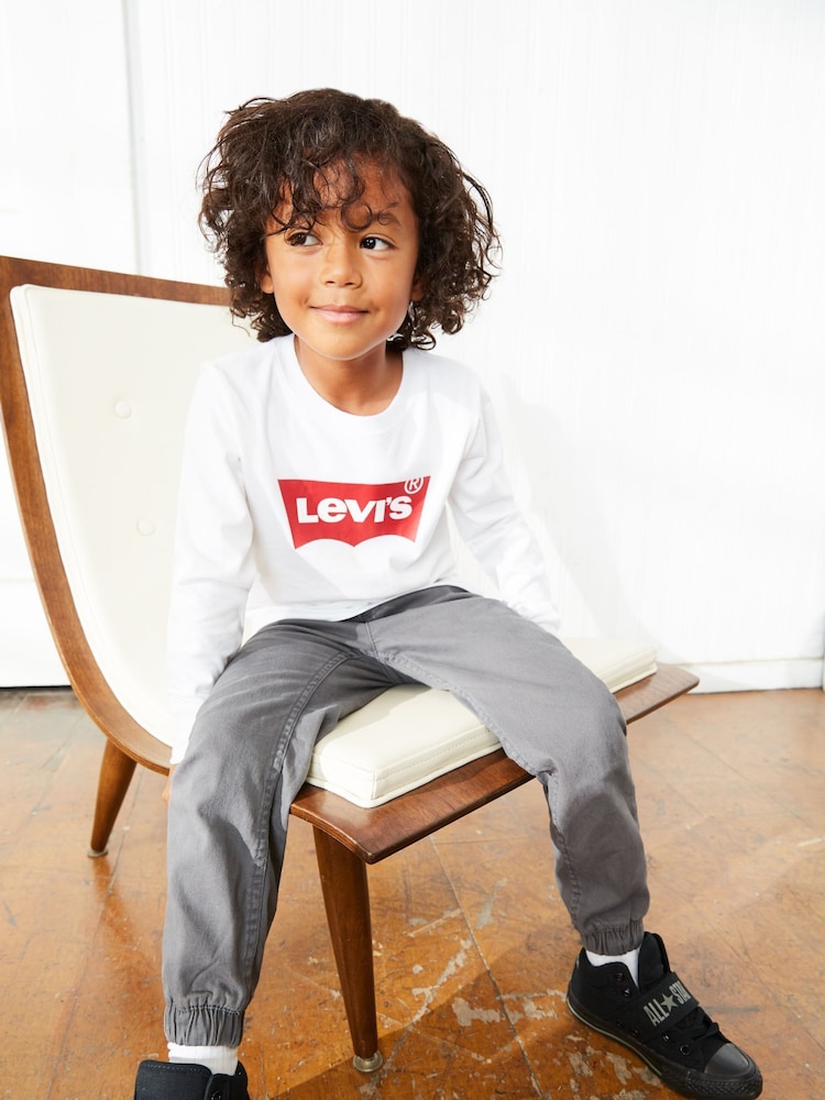 Levi's® White Long Sleeve Kids Batwing T-Shirt - Image 1 of 5