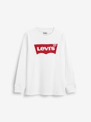 Levi's® White Long Sleeve Kids Batwing T-Shirt - Image 4 of 5