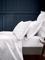 Bedeck of Belfast White Bob 600 Thread Count Egyptian Cotton Square Pillowcase - Image 1 of 2