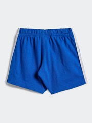 adidas White/Blue Kids 100% Cotton Shorts T-Shirt Set - Image 4 of 7