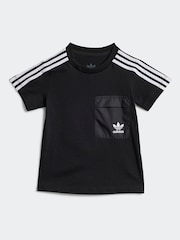 adidas Black 100% Cotton Shorts T-Shirt Set - Image 4 of 7