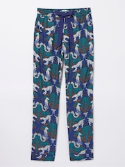 FatFace Blue Stevie Snow Leopard Pyjama Trousers - Image 5 of 5