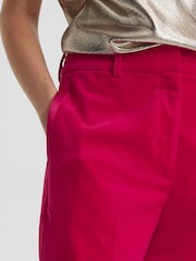 Reiss Pink Rosa Velvet Tapered Suit Trousers - Image 4 of 6