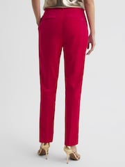 Reiss Pink Rosa Velvet Tapered Suit Trousers - Image 5 of 6