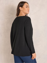 Evans Black Premium Button Cardigan - Image 3 of 6